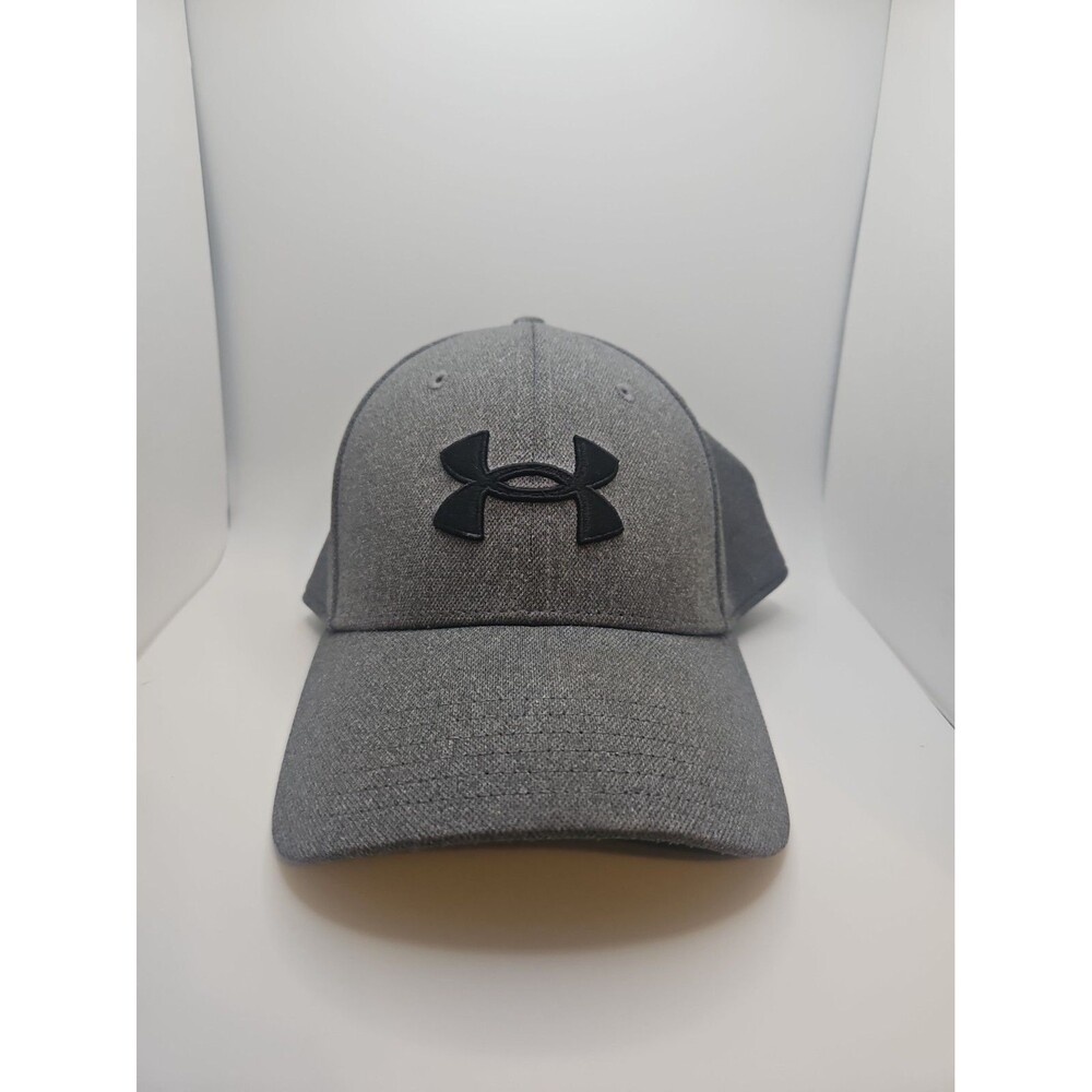 Under Armour Hat Gray Black Logo Mens Size L/XL Ball Cap